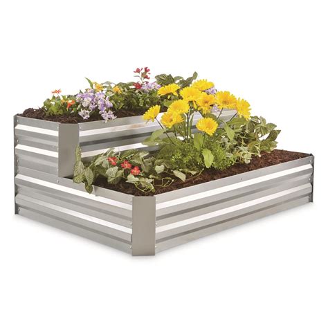 castlecreek galvanized steel stair planter box|castlecreek planter box.